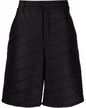 Fendi Quilted Knee-Length Shorts - Black