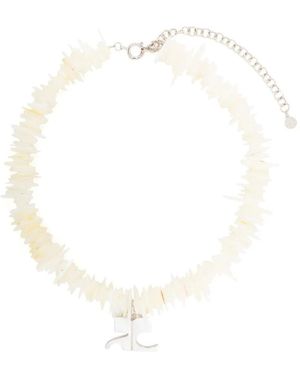 Courreges Coral Choker Necklace - White