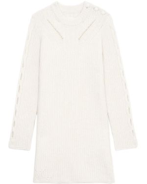 Zadig & Voltaire Alky Knitted Mini Dress - White