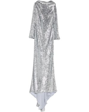 GIUSEPPE DI MORABITO Asymmetrisches Abendkleid mit Pailletten - Grau
