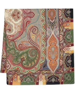 Etro Schal Mit Paisley-Print - Braun