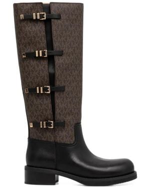 MICHAEL Michael Kors Darrington Signature Logo And Leather Boots - Black