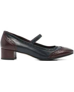 LORENA PAGGI Brogue-Detail Mary Jane Pumps - Black