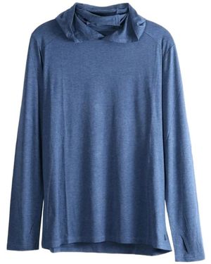 Free Fly Hoodie Bamboo Shade À Manches Raglan - Blue