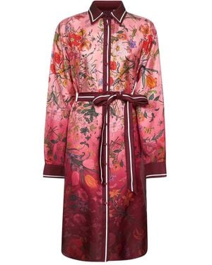 Gucci Silk Twill Shirt Dress - Red