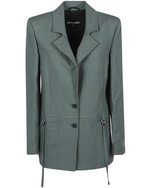 Patrizia Pepe Buckle-Detail Blazer - Gray