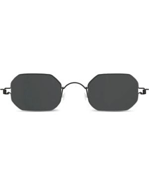Lindberg 8223 Zonnebril Met Geometrisch Montuur - Zwart