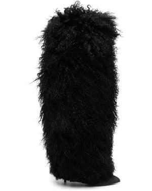 Paris Texas 105Mm Furry Boots - Black