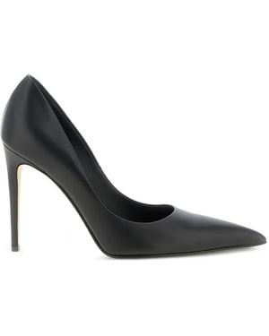 McQueen Pointed Stiletto Leather Pumps - Black