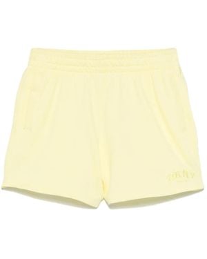 DKNY Logo-Embroidered Track Shorts - Natural