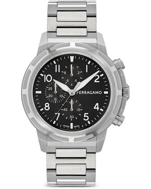 Ferragamo Orologio Gancini 44Mm - Bianco