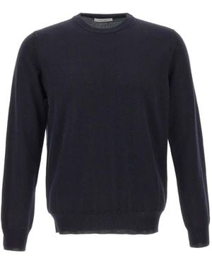 Kangra Pullover Mit Geripptem Besatz - Blau
