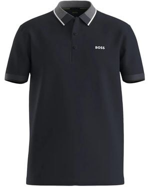 BOSS Poloshirt Mit Knopfleiste - Schwarz
