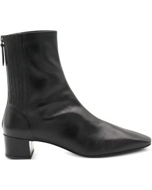 Aquazzura ブロックヒール レザーブーツ 50mm - ブラック