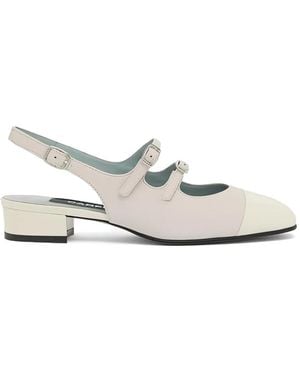 CAREL PARIS Buckled Slingback Court Shoes - White