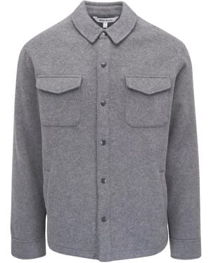 Peter Millar Double-Pocket Shirt Jacket - Gray