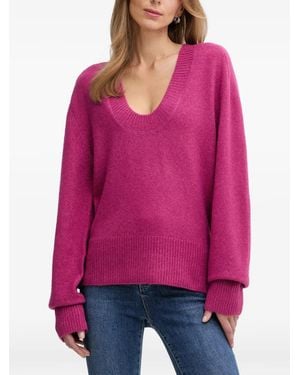 Benetton Scoop-Neck Sweater - Pink