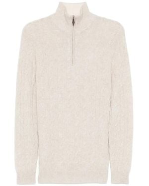 N.Peal Cashmere Albemarle Jumper - White