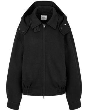 Studio Tomboy X Detachable-Hood Zip-Up Jacket - Black