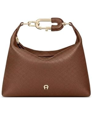 Aigner Logo-Plaque Chain-Link Tote Bag - Brown