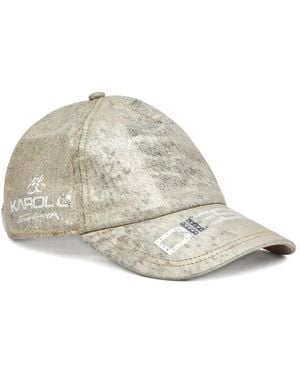 DIESEL X Karol G Logo-Detail Metallic-Effect Cap - White