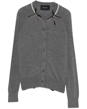 Simone Rocha Vest Met Parels - Grijs