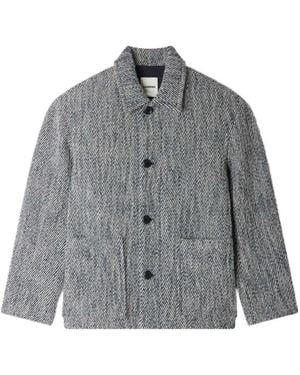 Sandro Marl-Effect Worker Jacket - Gray
