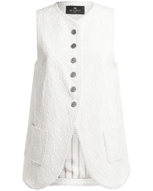 Etro Paisley-Jacquard Waistcoat - White