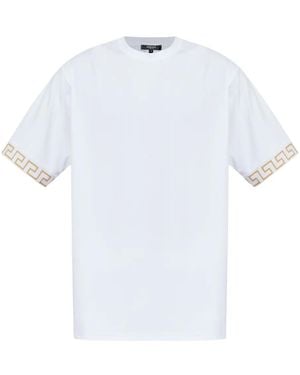 Versace Camiseta con puños con apliques - Blanco