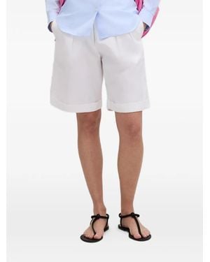 Aspesi Pantalones Cortos De Lino Y Algodón - Negro