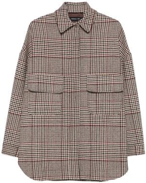 FEDERICA TOSI Prince Of Wales Check Shirt - Grey