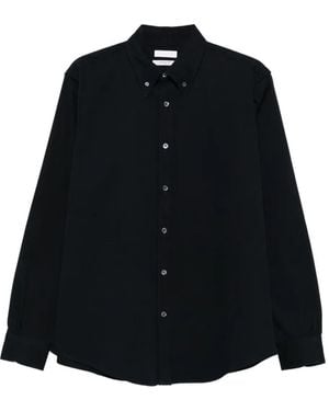 Cellar Door Long-Sleeve Cotton Shirt - Black