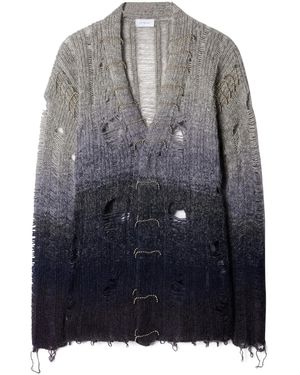 Off-White c/o Virgil Abloh ダメージ カーディガン - グレー