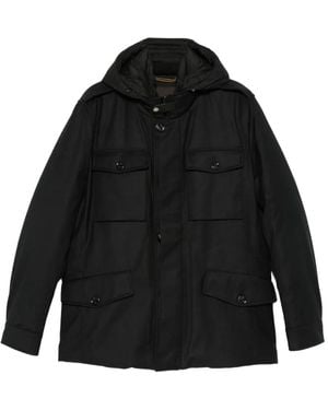 Moorer フーデッド コート - ブラック