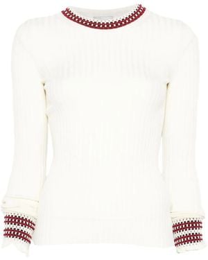 Mrz Top Met Geribbelde Afwerking - Wit