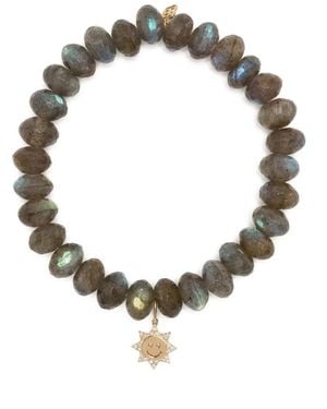 Sydney Evan 14Kt Labradorite Beaded Bracelet - Black