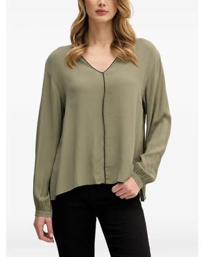 Sisley Bluse Mit V-Ausschnitt - Natur