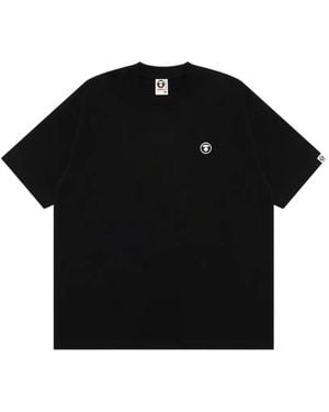 Aape By A Bathing Ape Aapenow Moonface Logo-Patch T-Shirt - Black