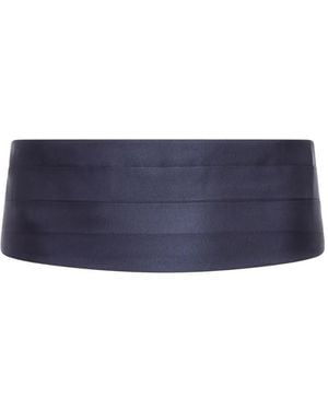 Giorgio Armani Pleated Silk Cummerbund - Blue