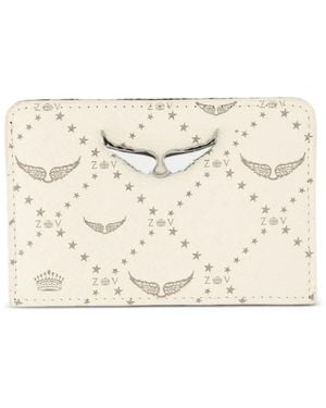 Zadig & Voltaire Zv Pass Monogram Card Case - Natural
