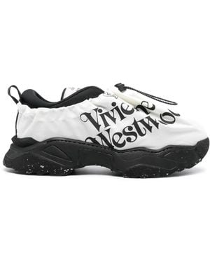 Vivienne Westwood Logo-Print Layered Trainers - White