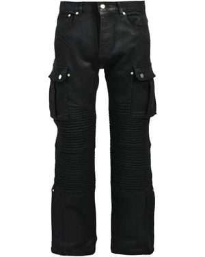 BREATH Ribbed-Panel Cargo Trousers - Black