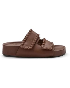 Atp Atelier Furlo Touch-Strap Slides - Brown