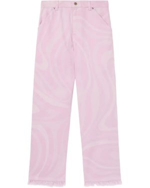 PUCCI Marmo-Print Trousers - Pink