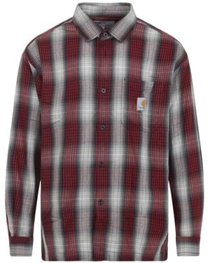Carhartt Harlin Check-Pattern Shirt - Purple