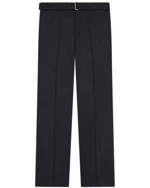 Lardini Flat-Front Straight-Leg Pants - Black