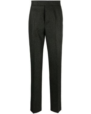 Thom Browne Straight-leg Wool Pants - Black