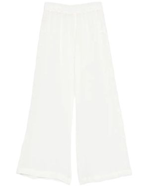 Maurizio Braschi Lace-Trim Trousers - White