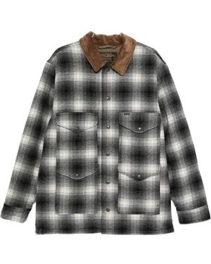 Filson Long-Sleeve Checked Overshirt - Black