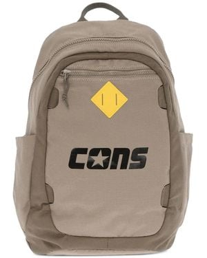 Converse Logo-Print Utility Backpack - Natural
